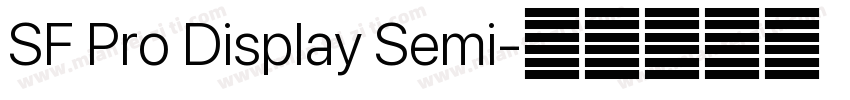 SF Pro Display Semi字体转换